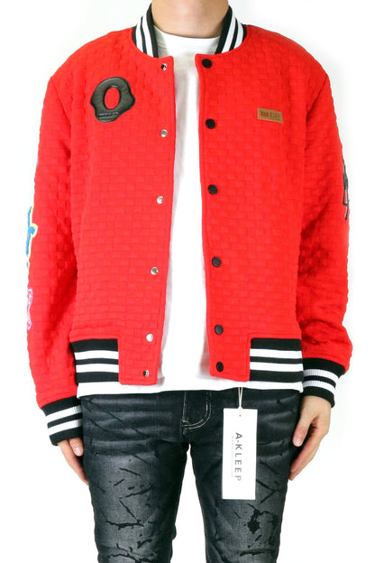 Rojo Waffle Square Pattern Jacket