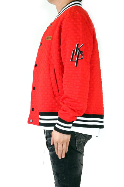 Rojo Waffle Square Pattern Jacket