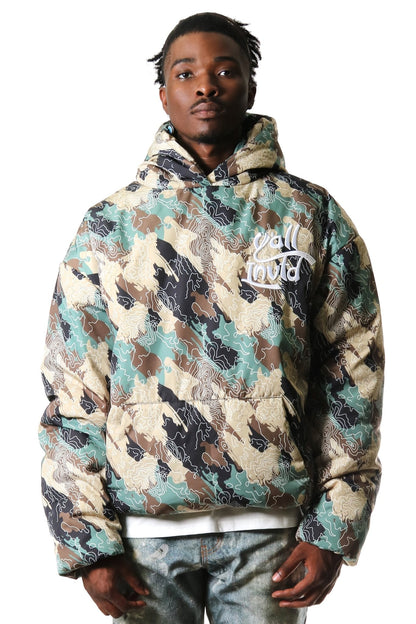 Kami Padded Crop Style Nylon Pullover Jacket