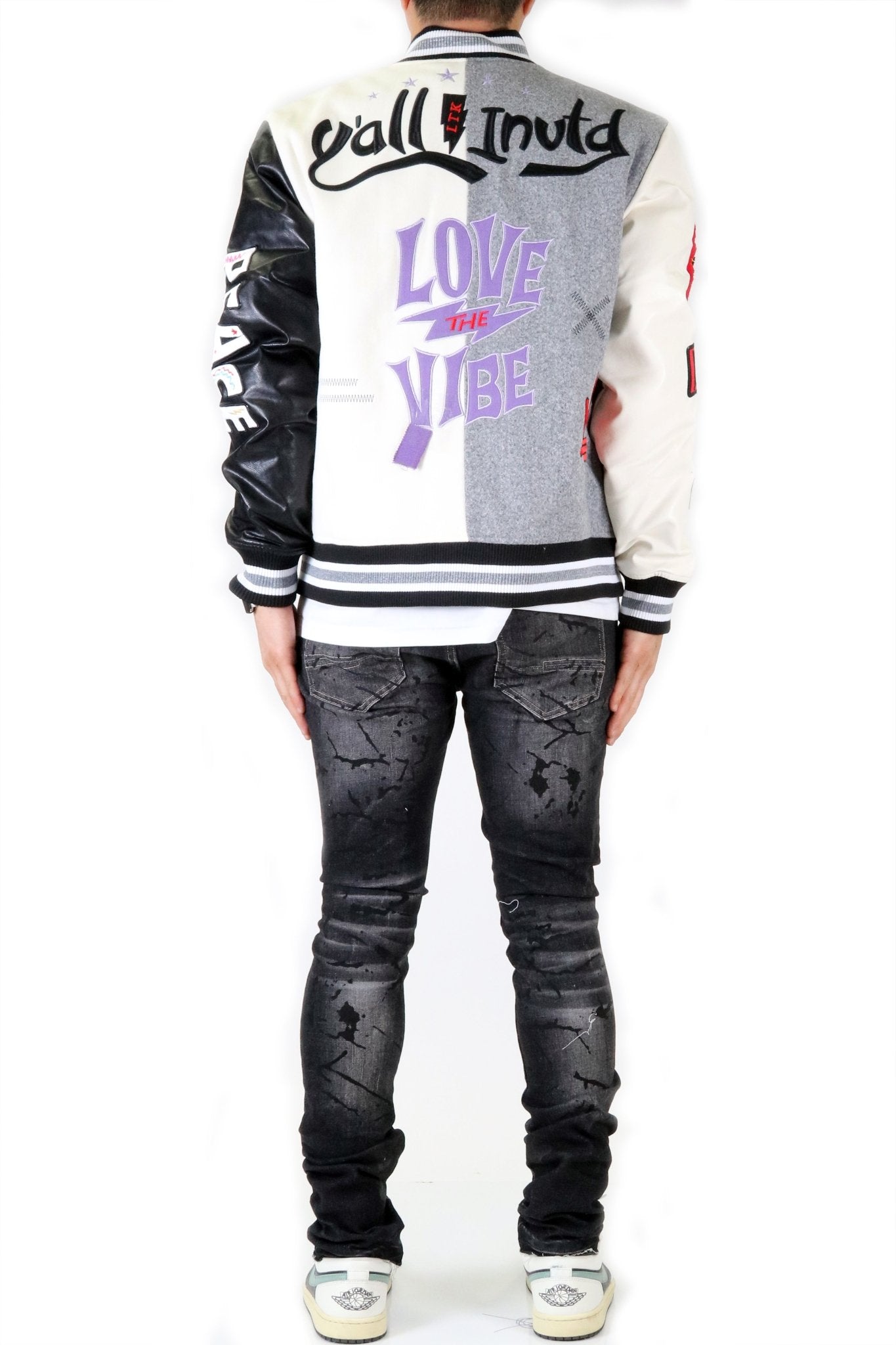 Capella Melton & Leather Varsity Jacket