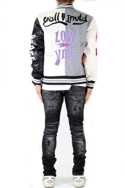 Capella Melton & Leather Varsity Jacket