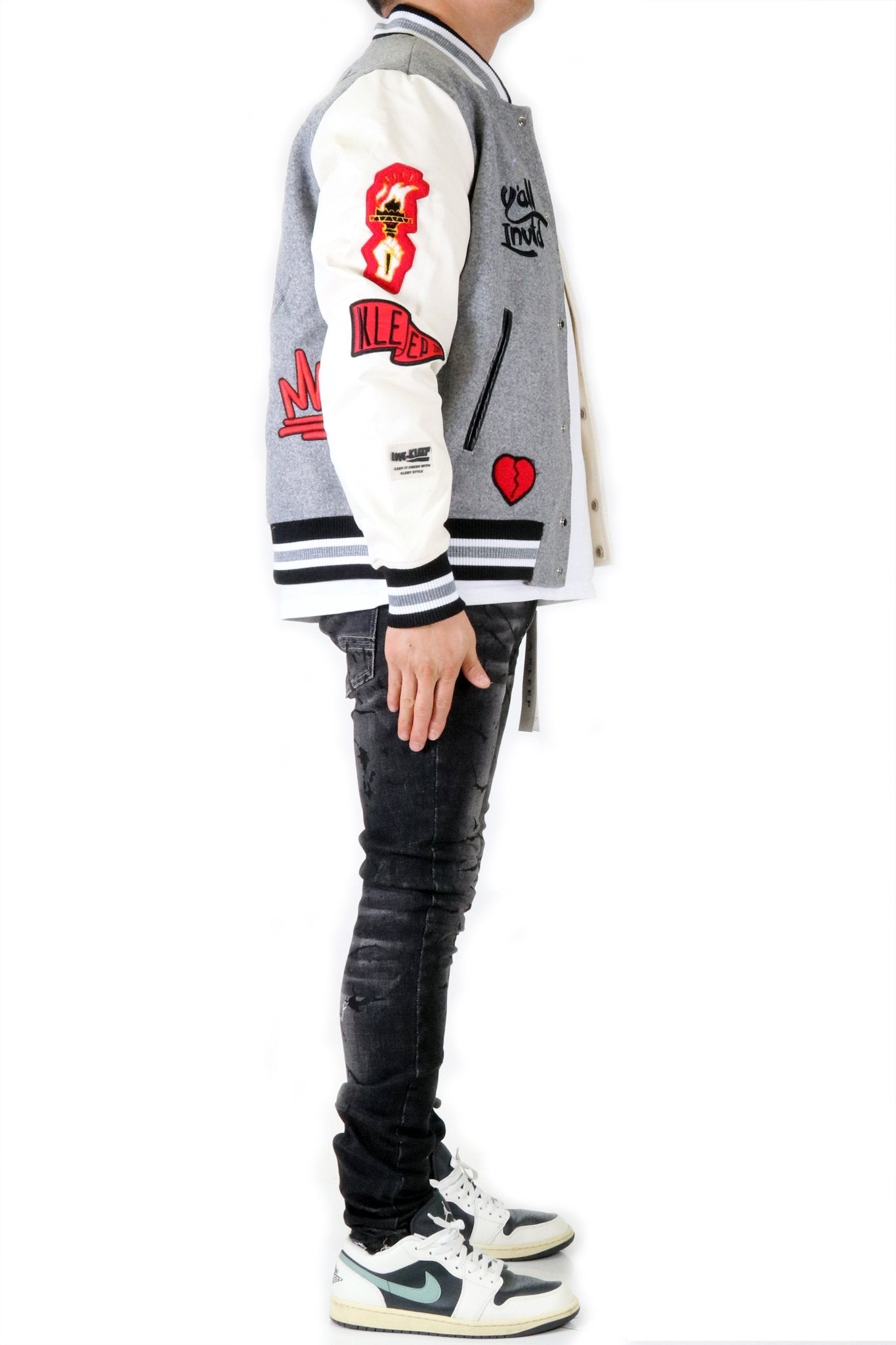 Capella Melton & Leather Varsity Jacket
