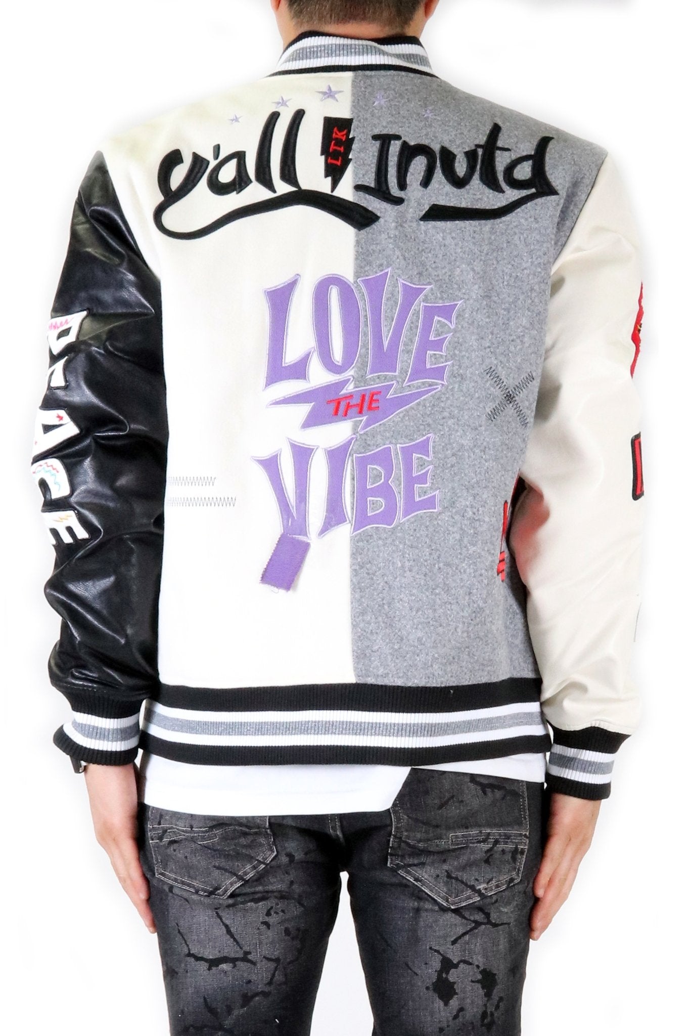Capella Melton & Leather Varsity Jacket