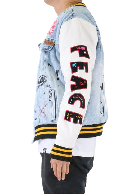 Nila Padded Washing Denim Bomber Jacket
