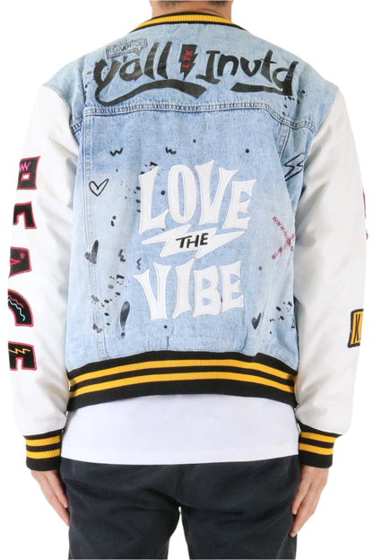 Nila Padded Washing Denim Bomber Jacket