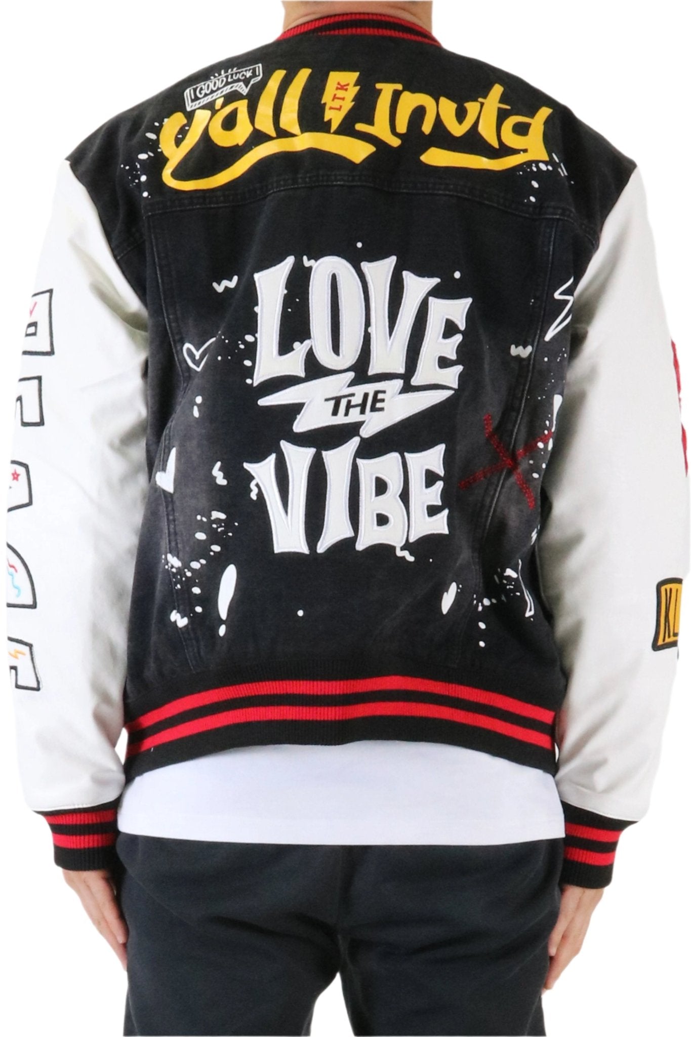 Verte Padded Washing Denim Bomber Jacket