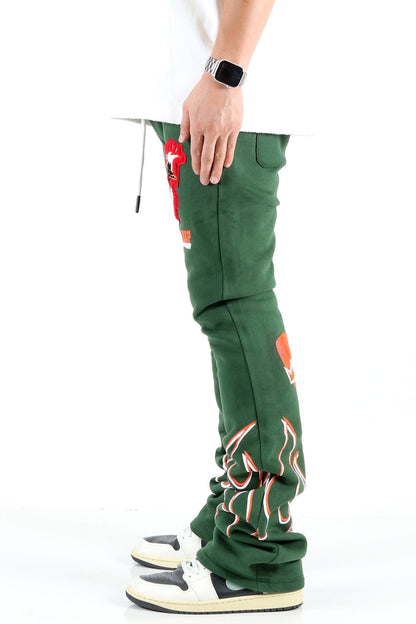 Medusa Brushed Skinny Slare Stacked Pants