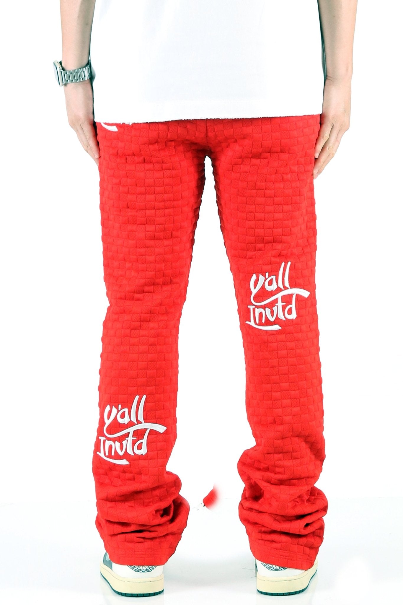 Rojo Waffle Stacked Flare Pants