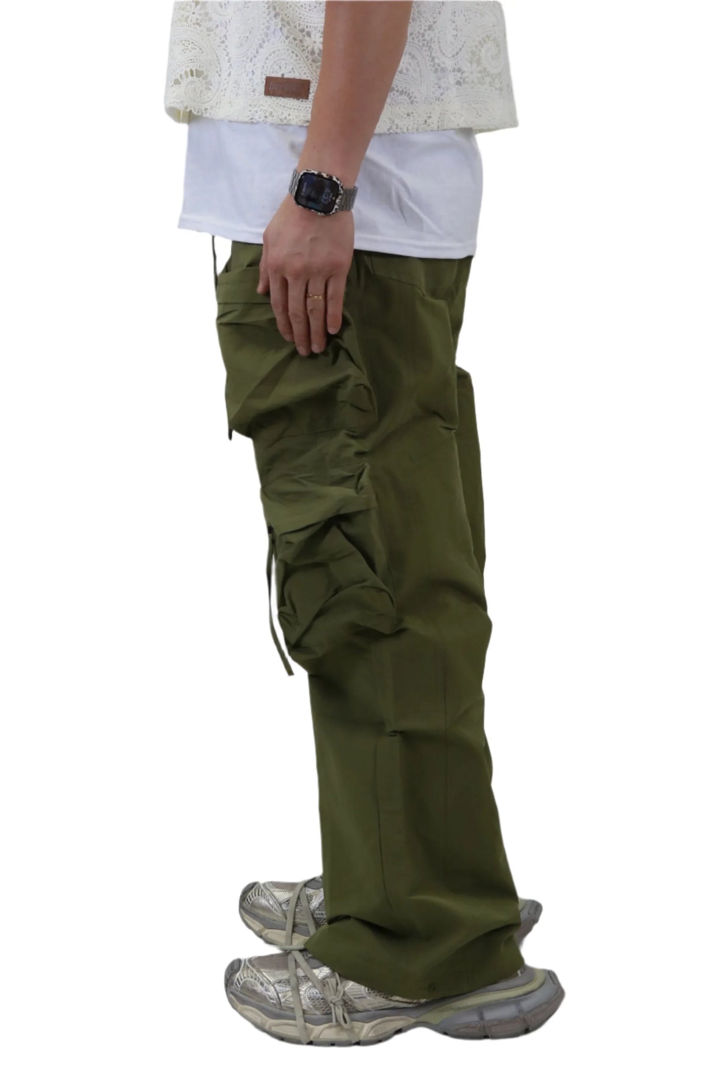 Vont Fine Twill Nylon Baggy Fit Cargo