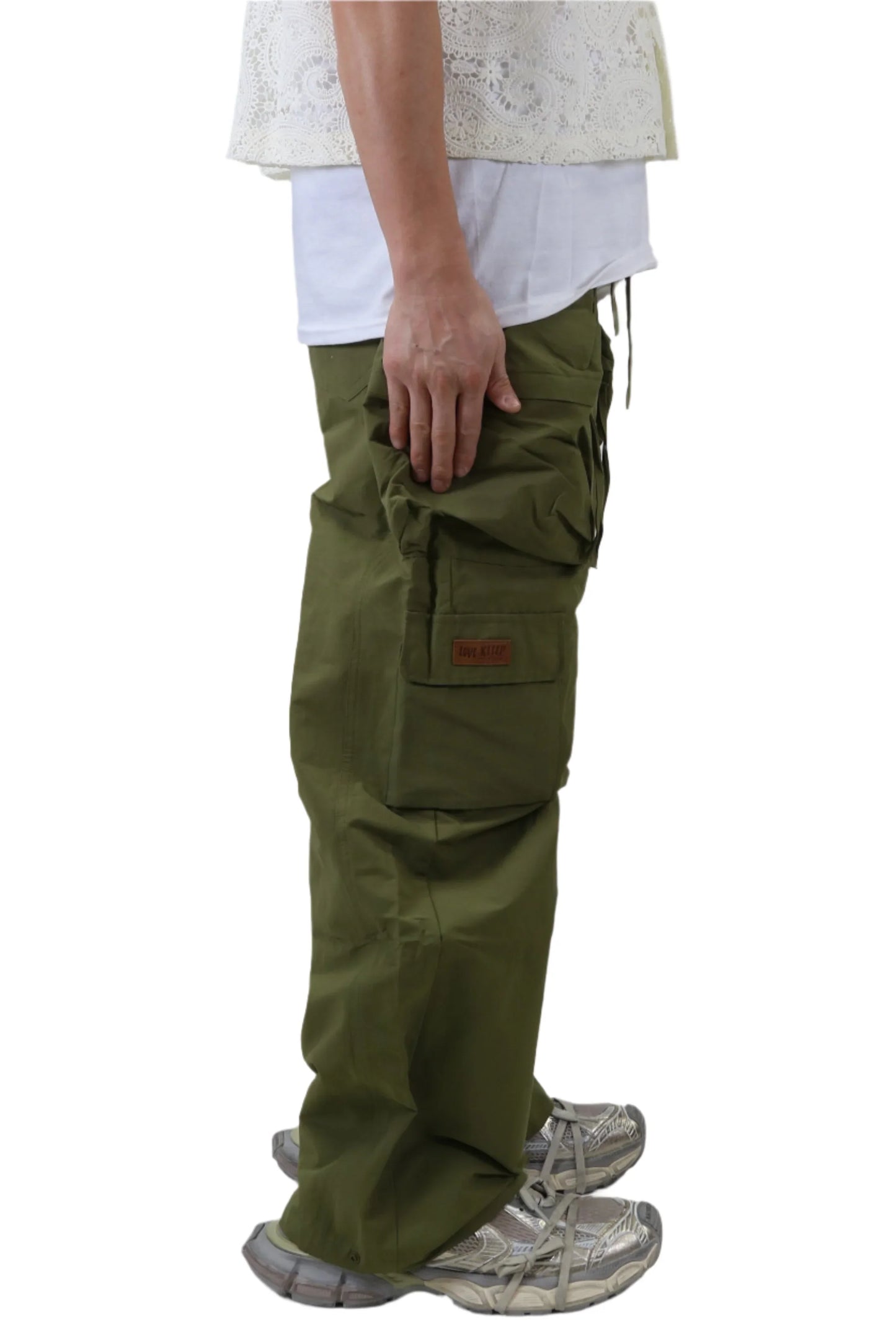 Vont Fine Twill Nylon Baggy Fit Cargo