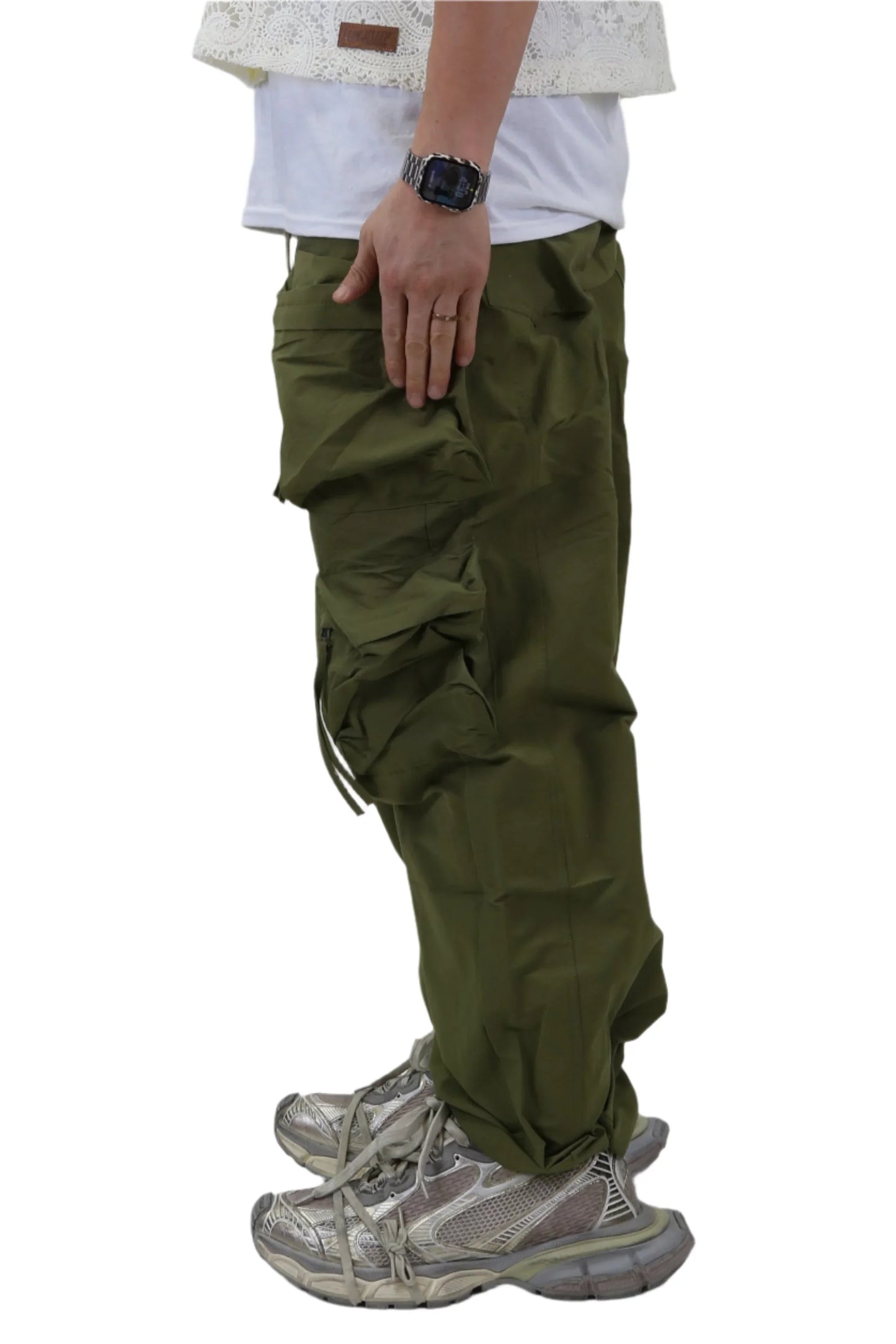 Vont Fine Twill Nylon Baggy Fit Cargo