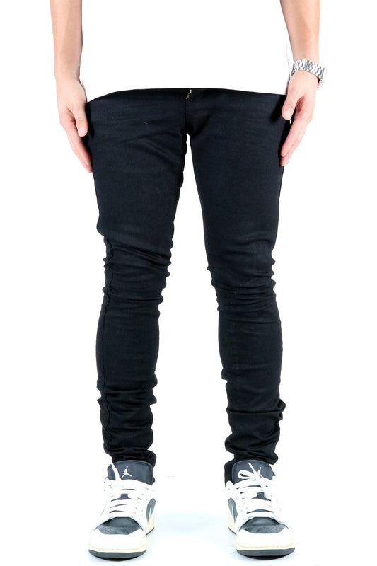 Premium Wax Coated Skinny Denim Pants