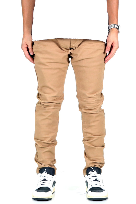 Premium Wax Coated Skinny Denim Pants