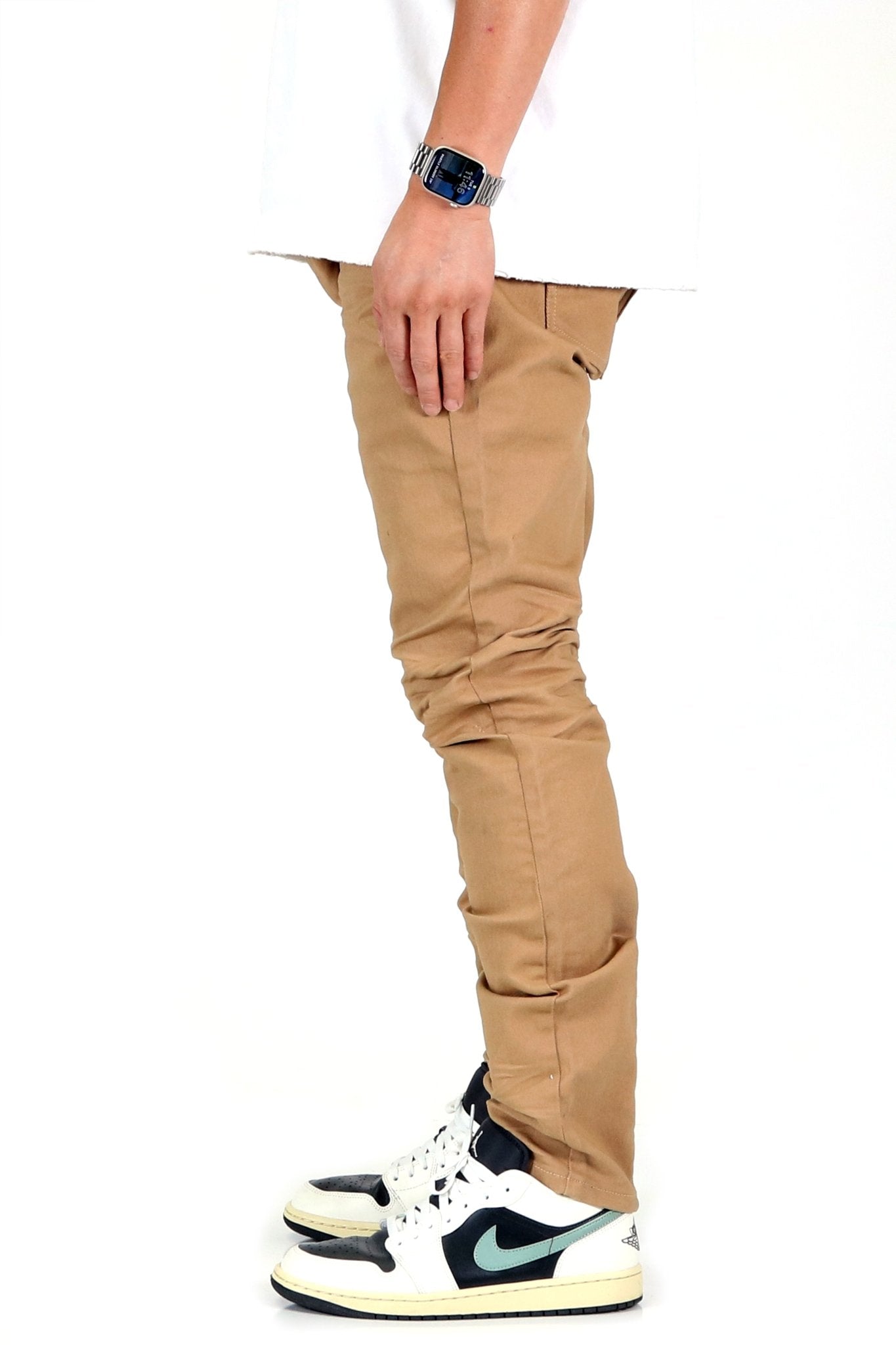 Premium Wax Coated Skinny Denim Pants