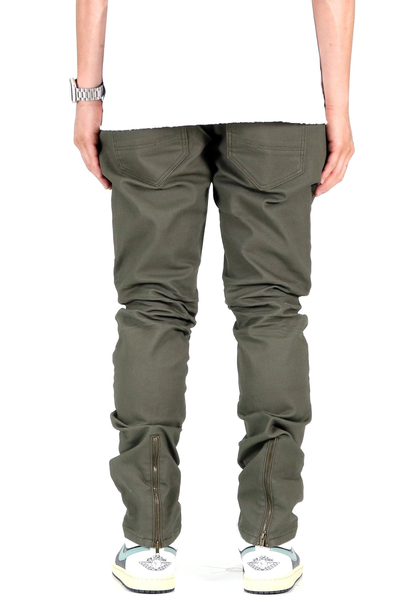 Premium Wax Coated Skinny Denim Pants