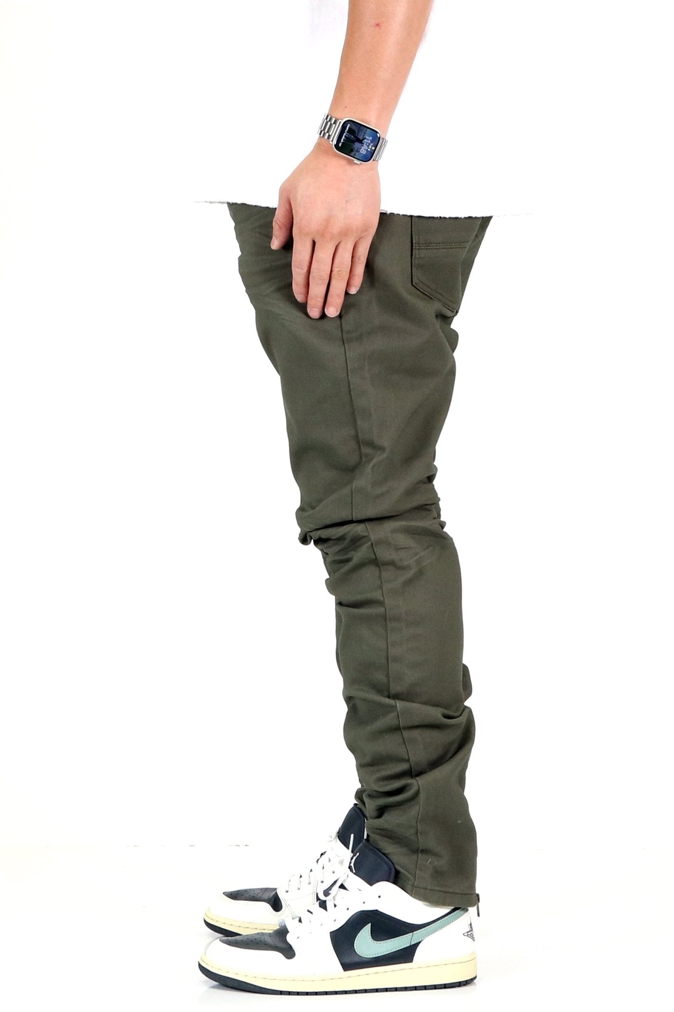 Premium Wax Coated Skinny Denim Pants