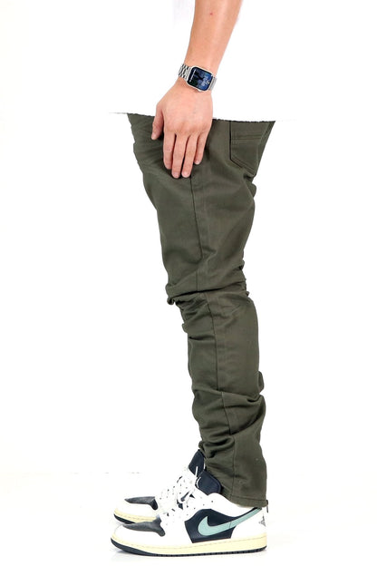 Premium Wax Coated Skinny Denim Pants