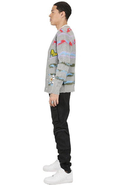 Dougal Cardigan Embroidery & Patches