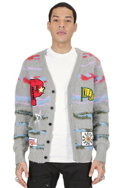 Dougal Cardigan Embroidery & Patches