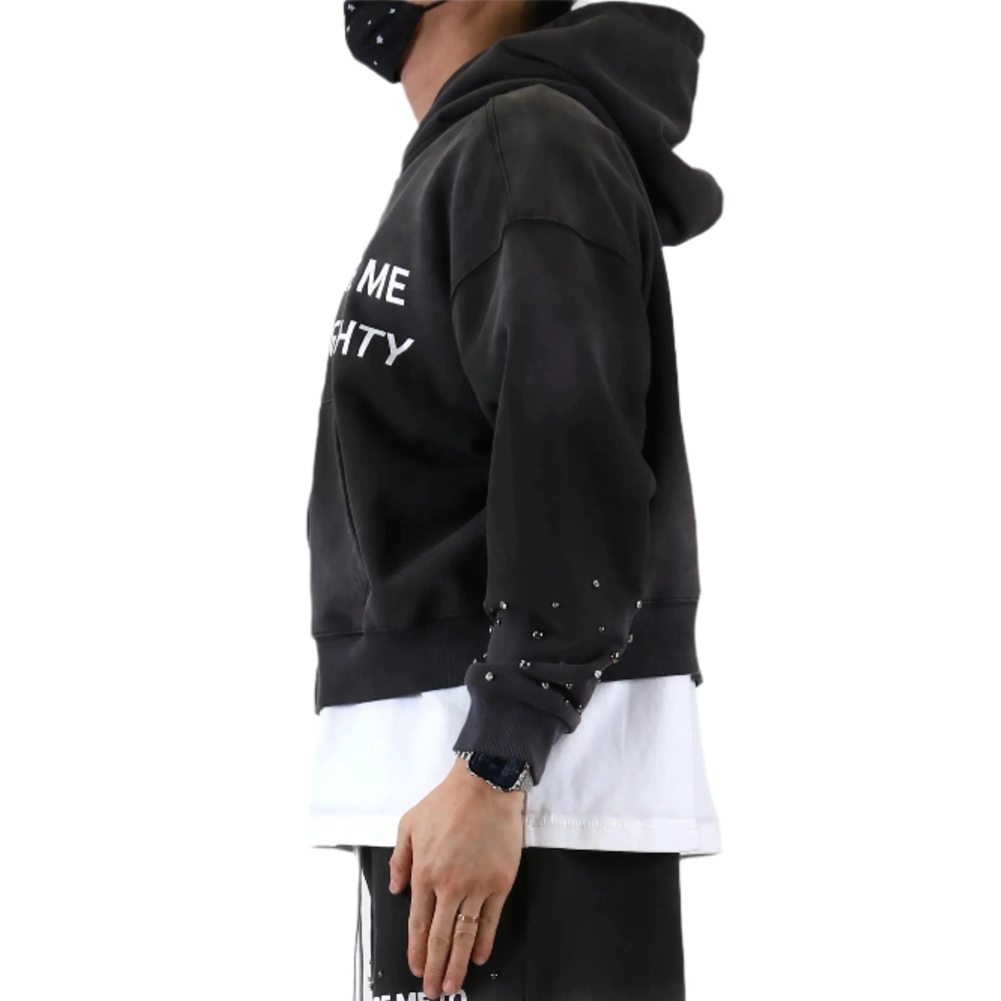 French Terry Long Sleeve Crop Top Full Zip Hoodie