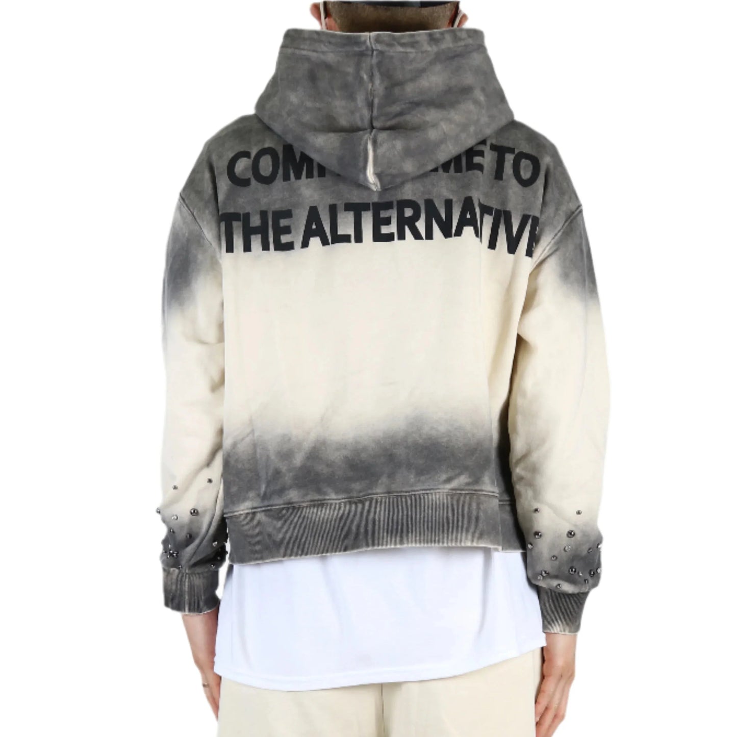 Noel French Terry Long Sleeve Crop Top Full Zip Hoodie