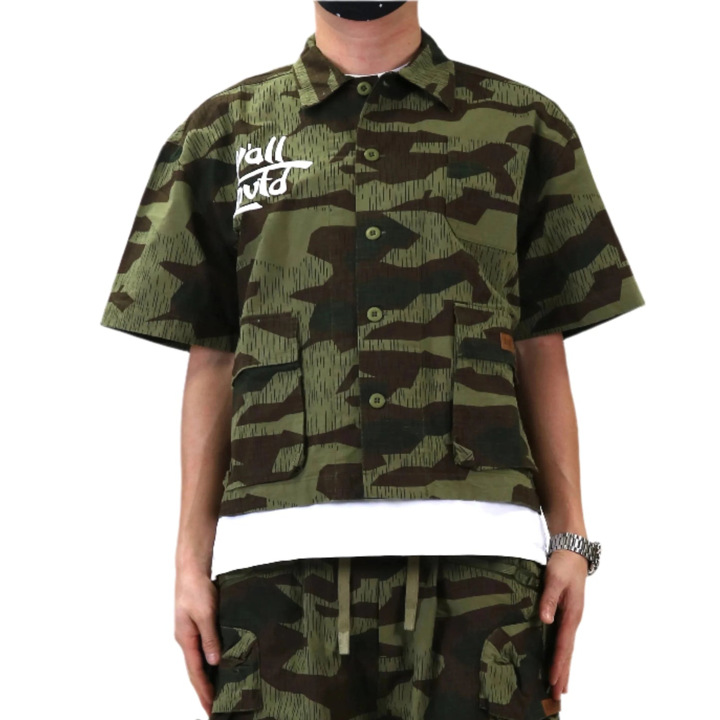 Effest Fine Ripstop Twill Boxy Cut Crop Top S/S  BD Shirt