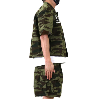 Effest Fine Ripstop Twill Boxy Cut Crop Top S/S  BD Shirt