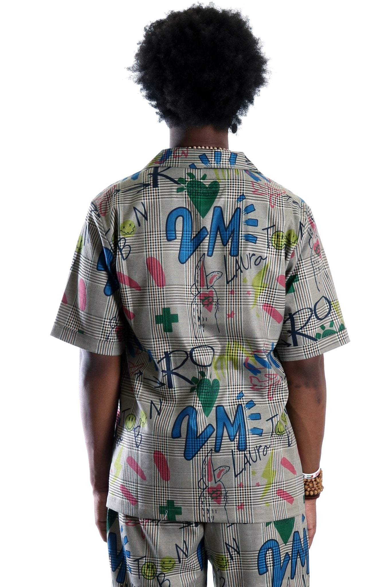 Rans L.T.K. SS Plaid Button Down Pop Art