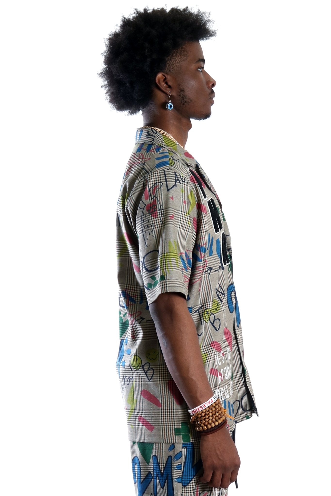 Rans L.T.K. SS Plaid Button Down Pop Art