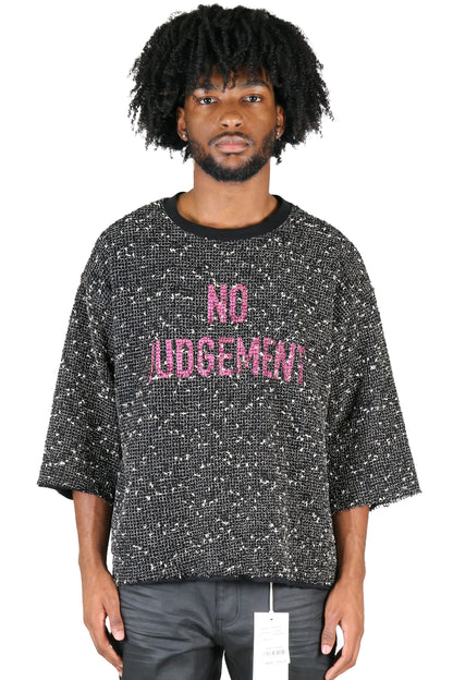 S/N Jersey 3/4 Sleeve Crop Top Tee