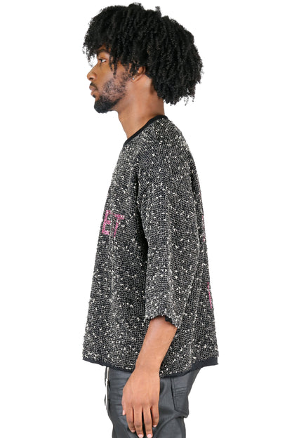 S/N Jersey 3/4 Sleeve Crop Top Tee