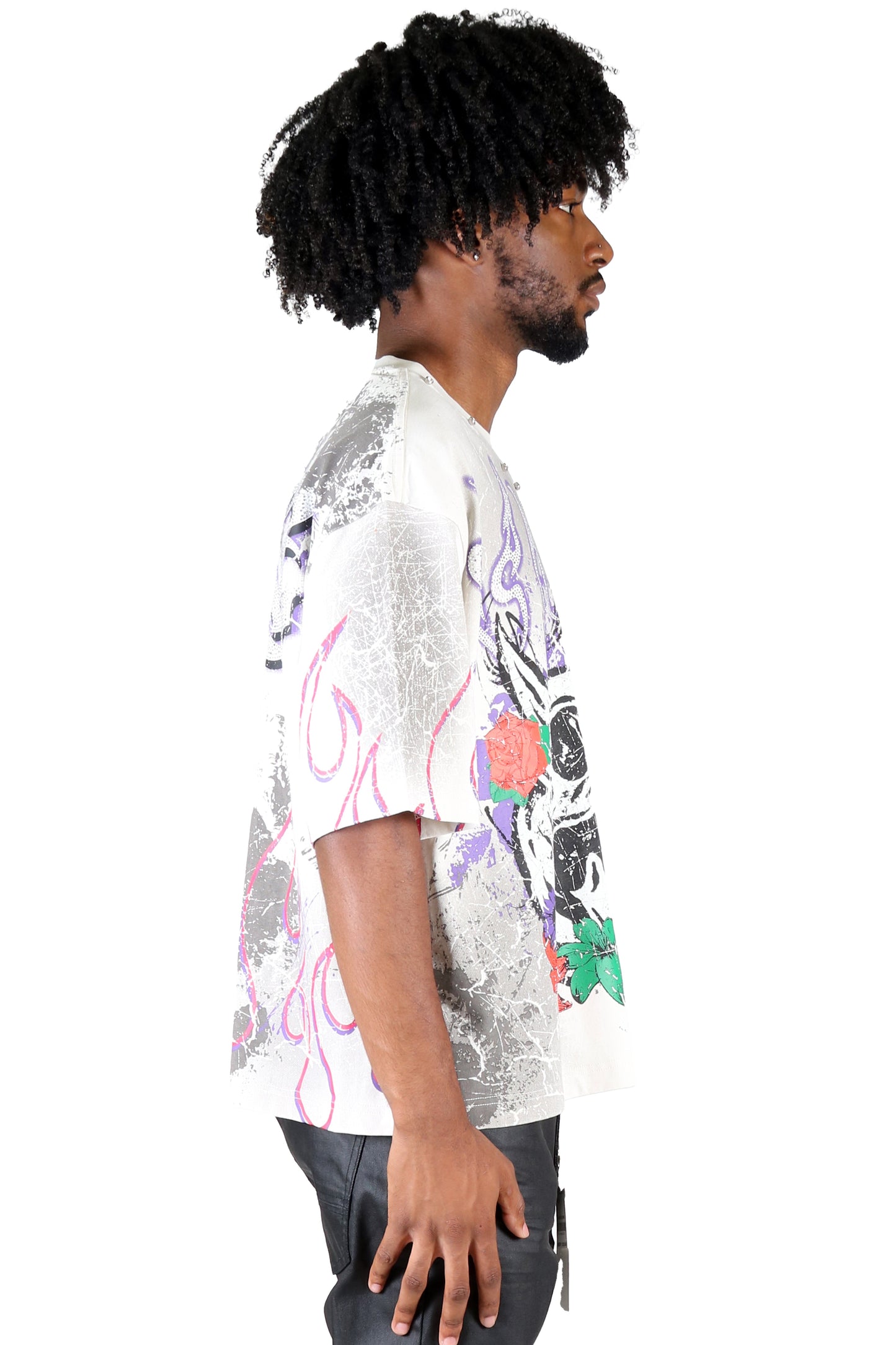 S/N Jersey 3/4 Sleeve Crop Top Tee