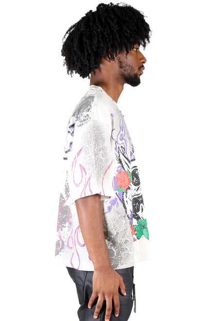 S/N Jersey 3/4 Sleeve Crop Top Tee