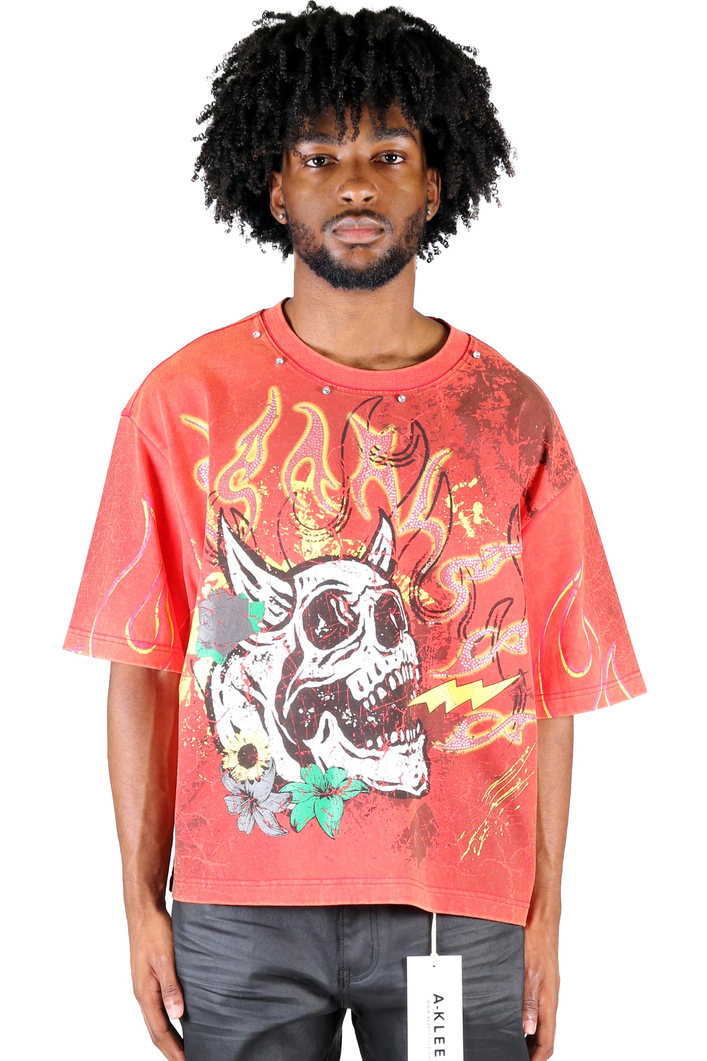 Calcite S/N Jersey 3/4 Sleeve Crop Top Tee