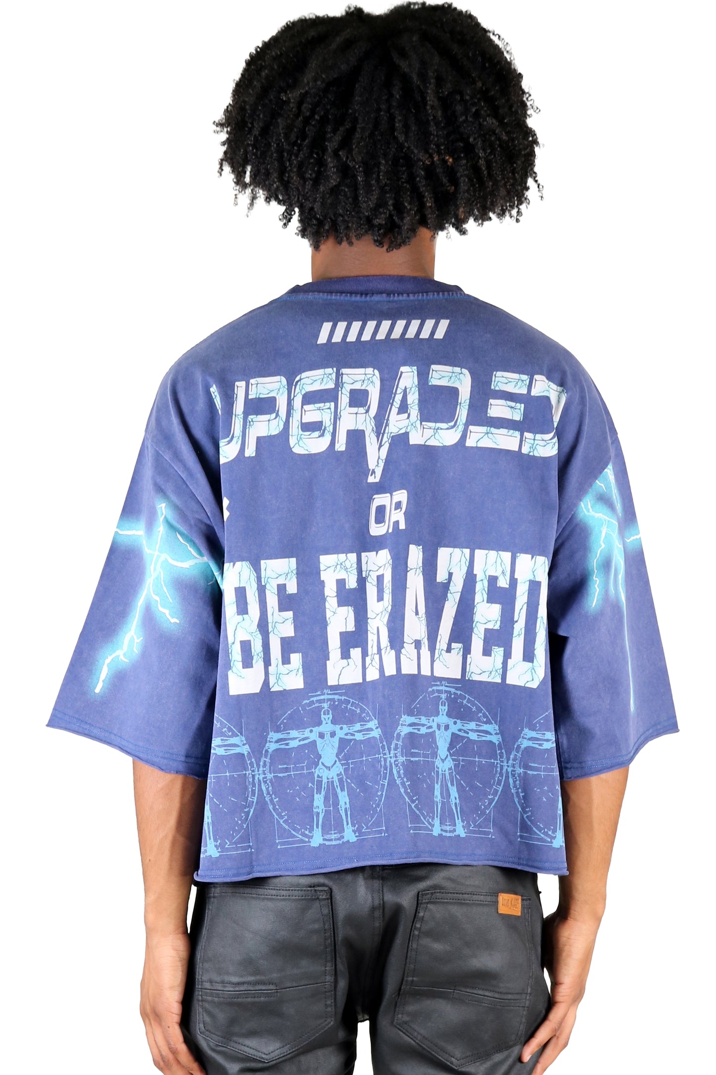 S/N Jersey 3/4 Sleeve Crop Top Tee