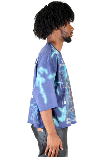 S/N Jersey 3/4 Sleeve Crop Top Tee