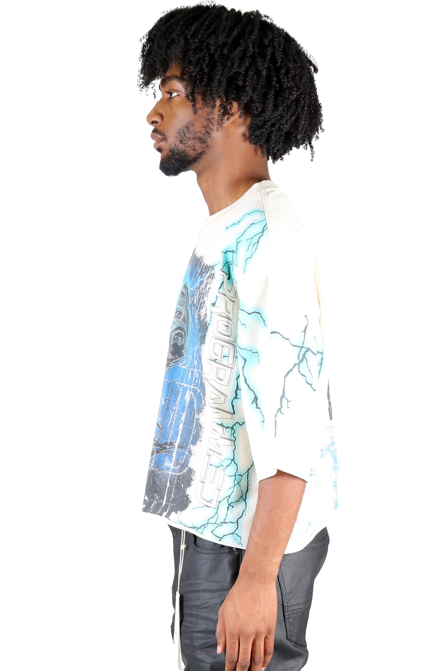 S/N Jersey 3/4 Sleeve Crop Top Tee