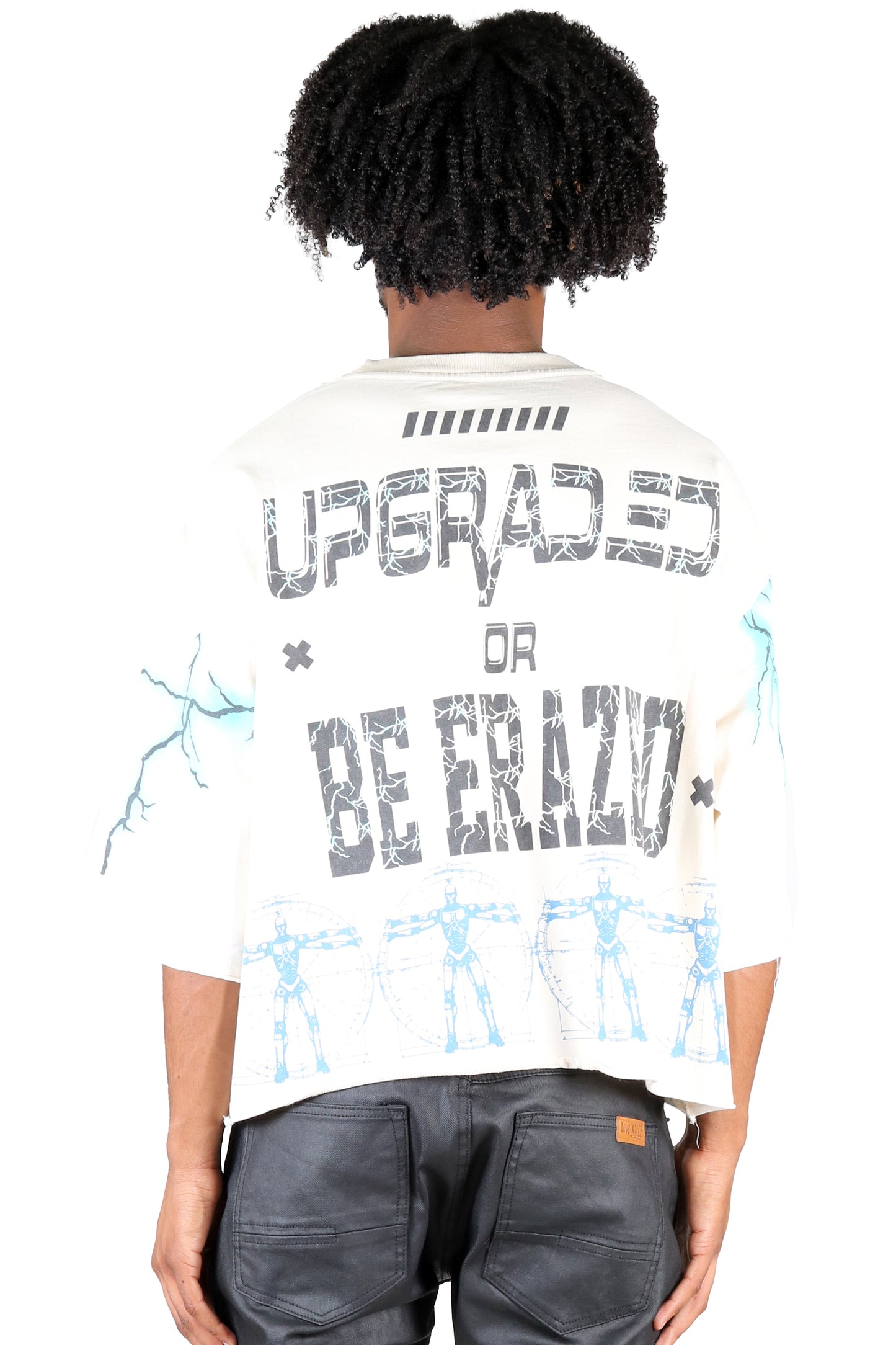 S/N Jersey 3/4 Sleeve Crop Top Tee