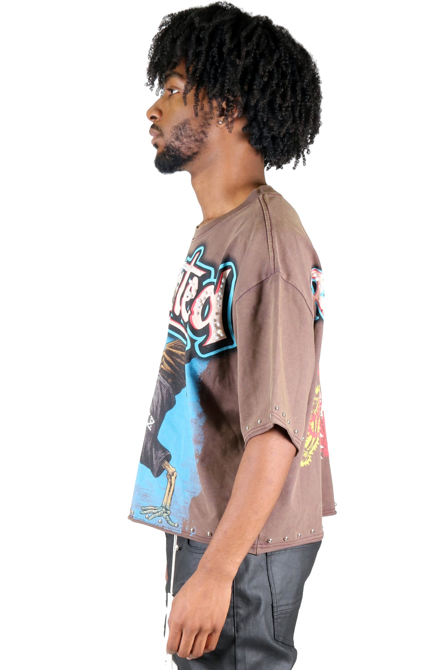 S/N Jersey 3/4 Sleeve Crop Top Tee