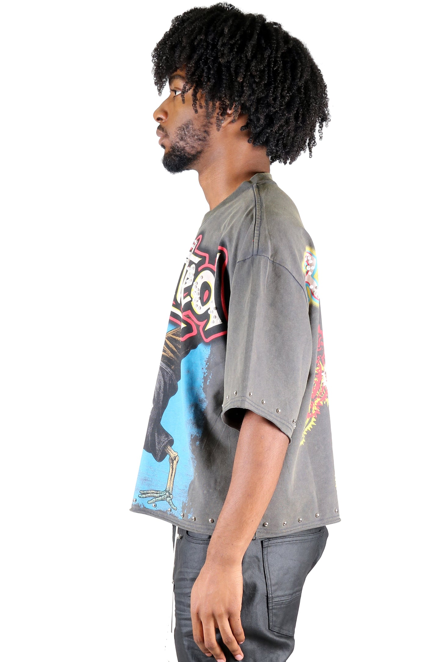 S/N Jersey 3/4 Sleeve Crop Top Tee