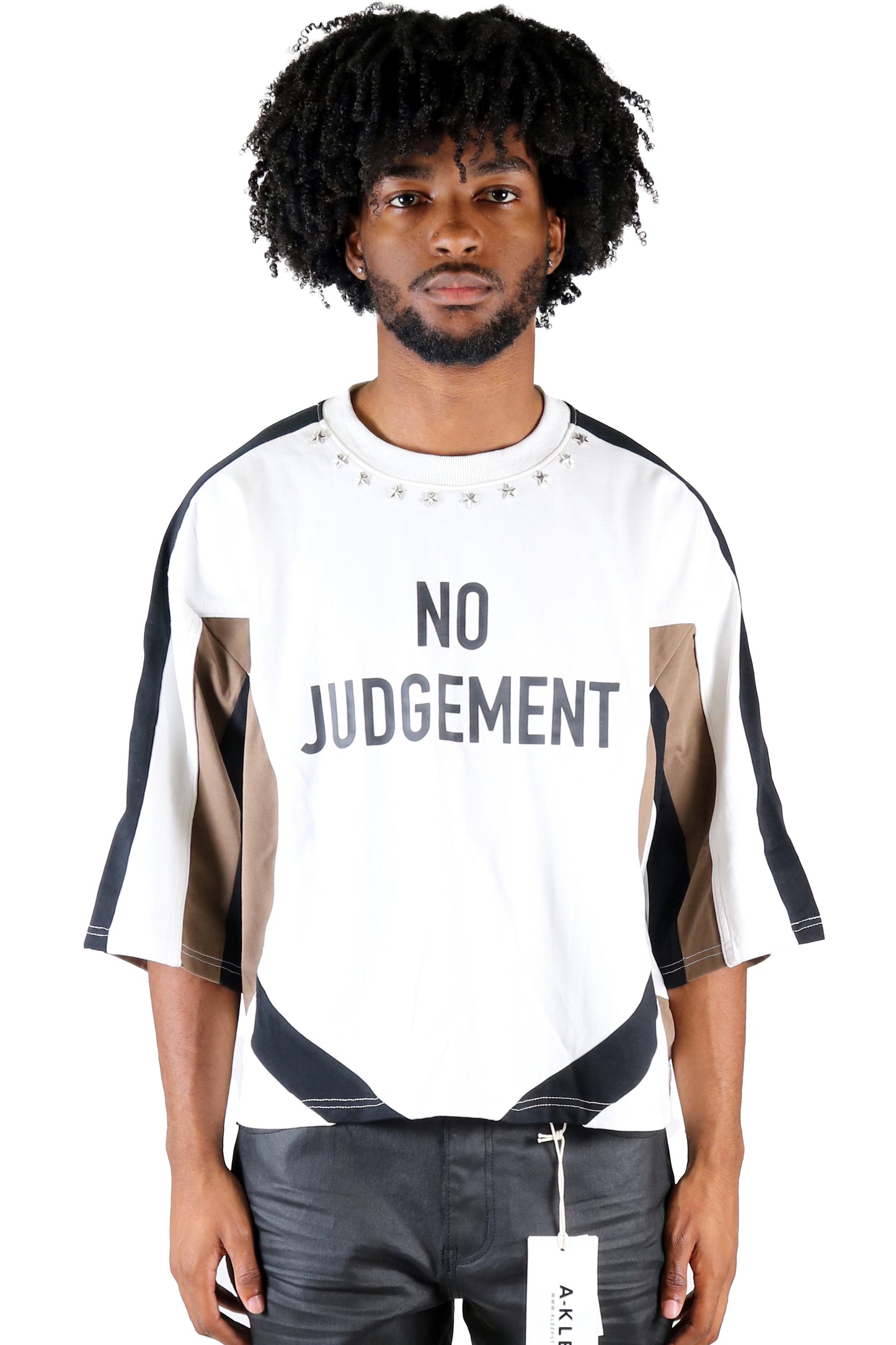 S/N Jersey 3/4 Sleeve Crop Top Tee