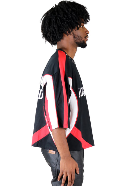 Jersey 3/4 Sleeve Crop Top Tee