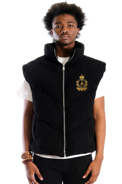 Sable Corduroy Puff Vest