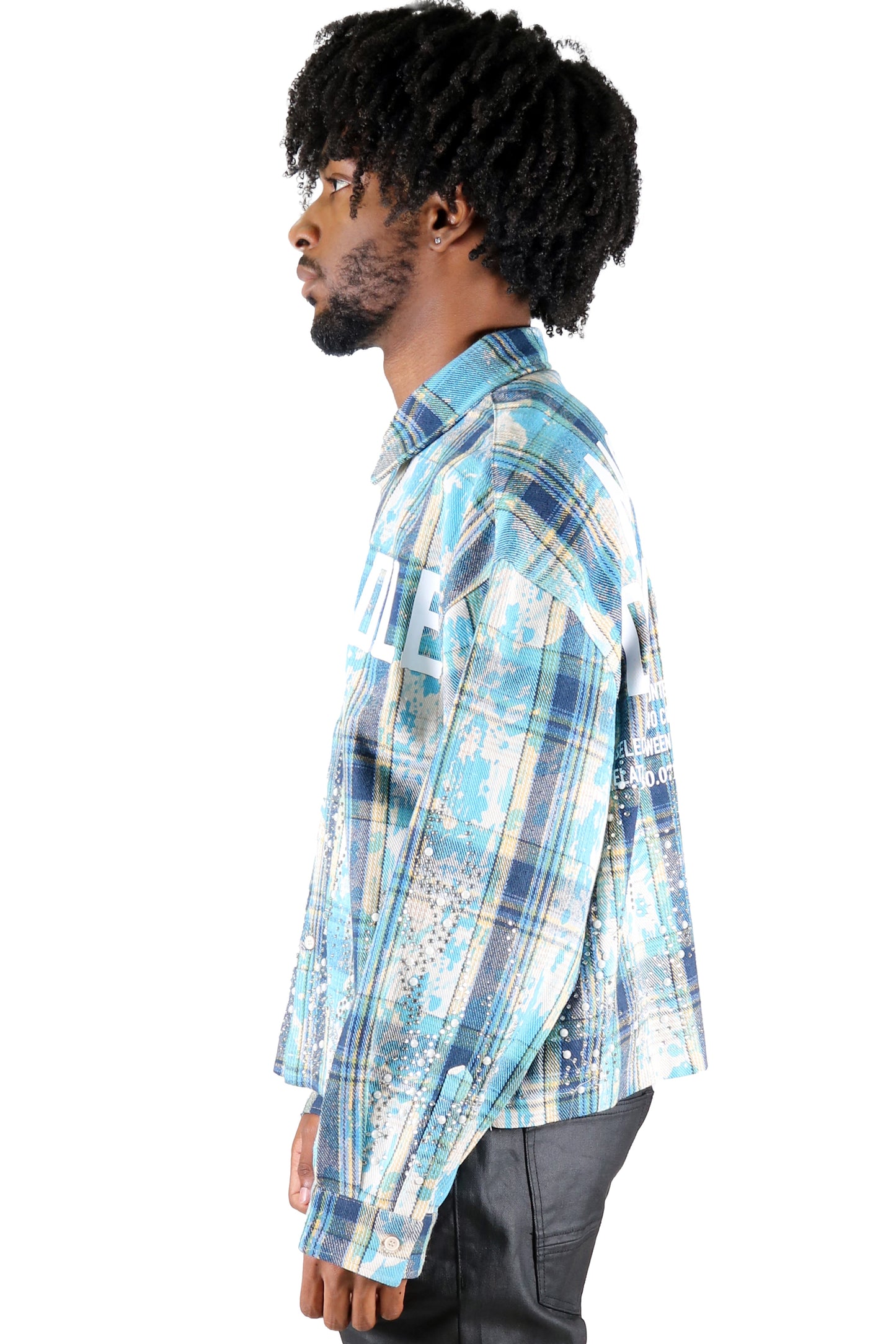 Heavy Flannel Crop Top Button Down Shirt