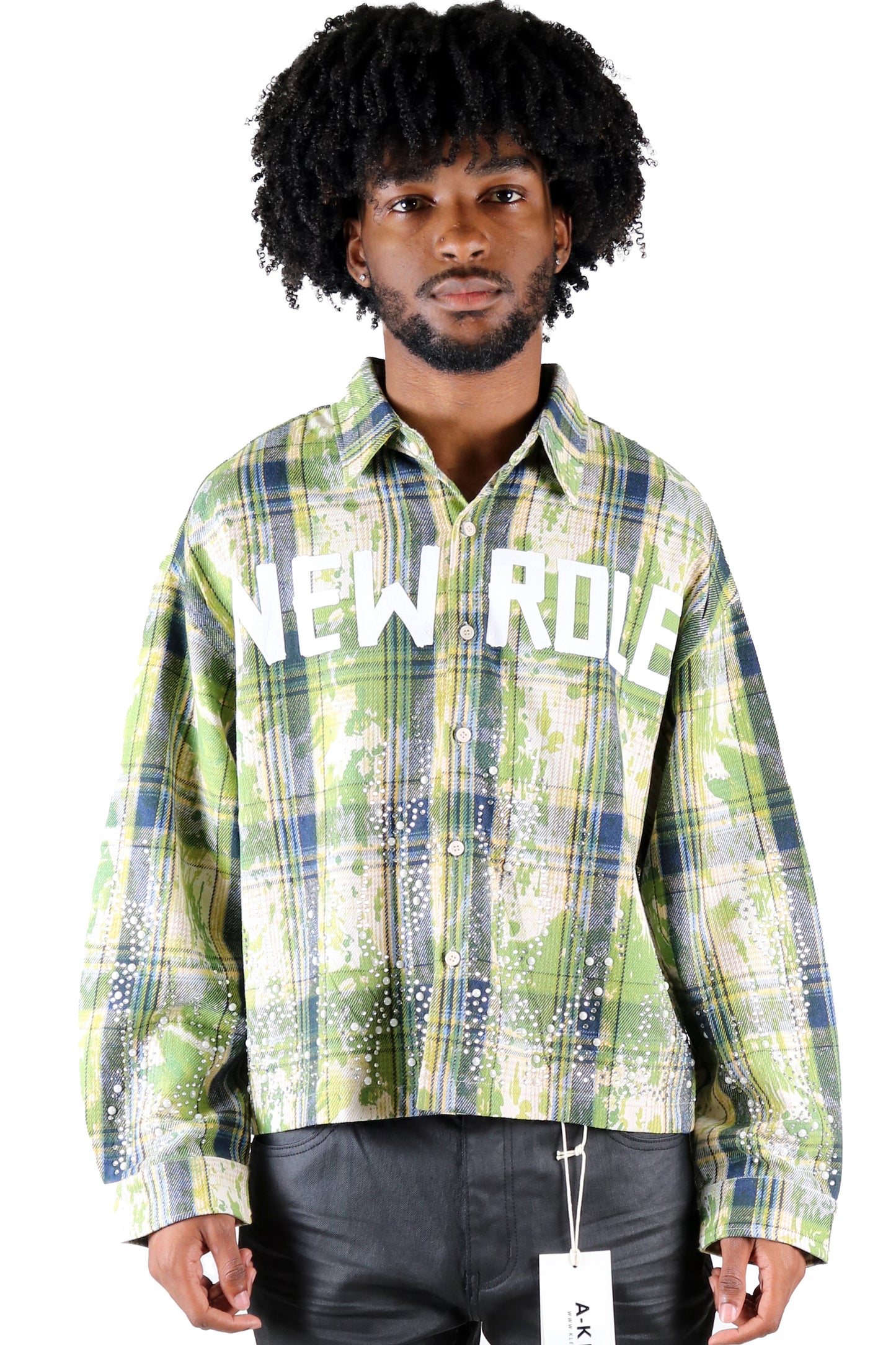 Heavy Flannel Crop Top Button Down Shirt