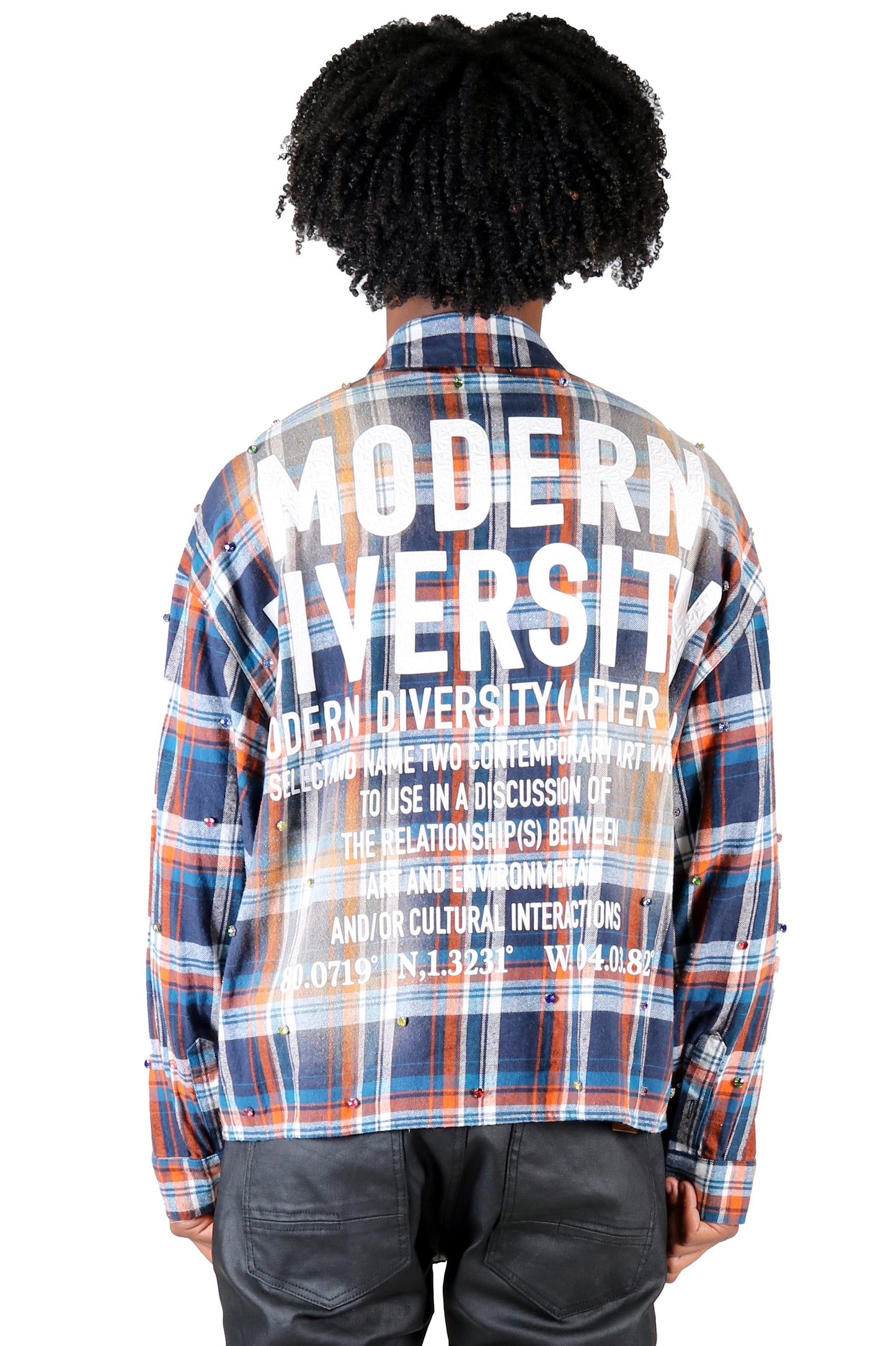 Long Sleeve Washed Flannel Crop Top Button Down Shirt