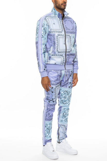 Paisley All Over Print Track Jacket Set