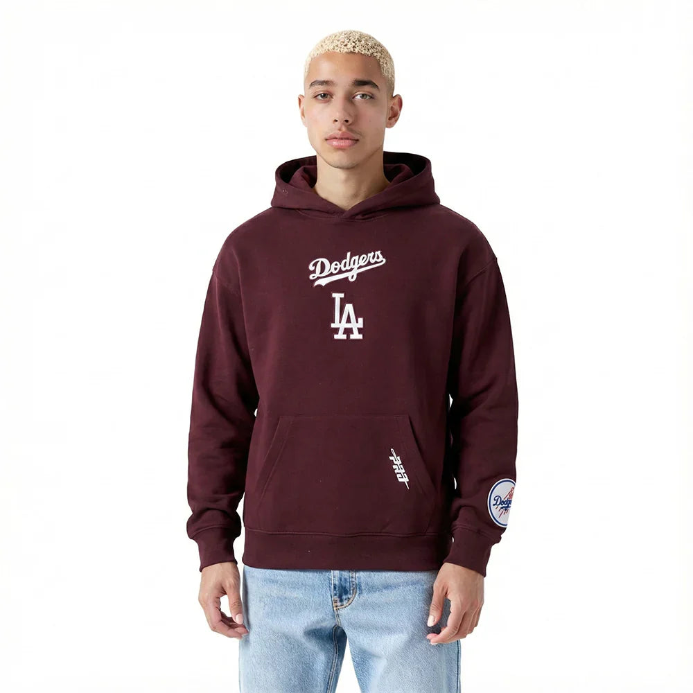 LA Dodgers Wingspan Drop Shoulder Hoodie | Wine