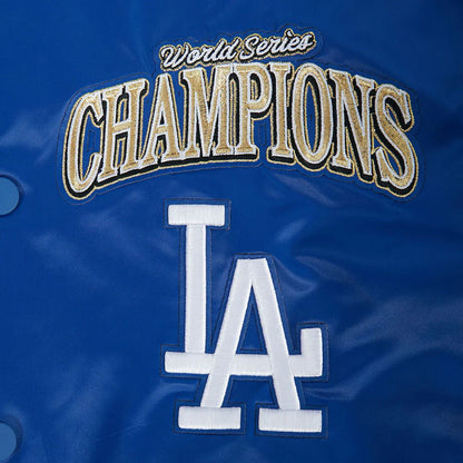 LA Dodgers World Series Satin Jacket | Royal