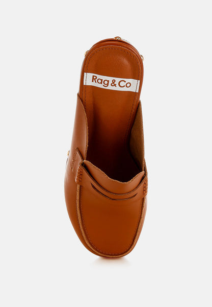 Lyrac Recycled Leather Platform Clogs